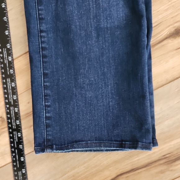 NYDJ Waist Magic Dark Blue Women's Wide Leg Jeans Lift Tuck Technology Size M/30 - Picture 6 of 7